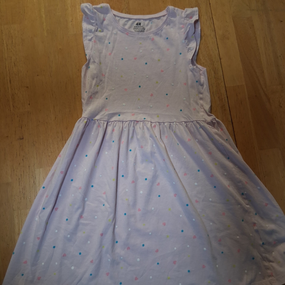 H&M Kids' Light Purple Dress with Colorful Dots